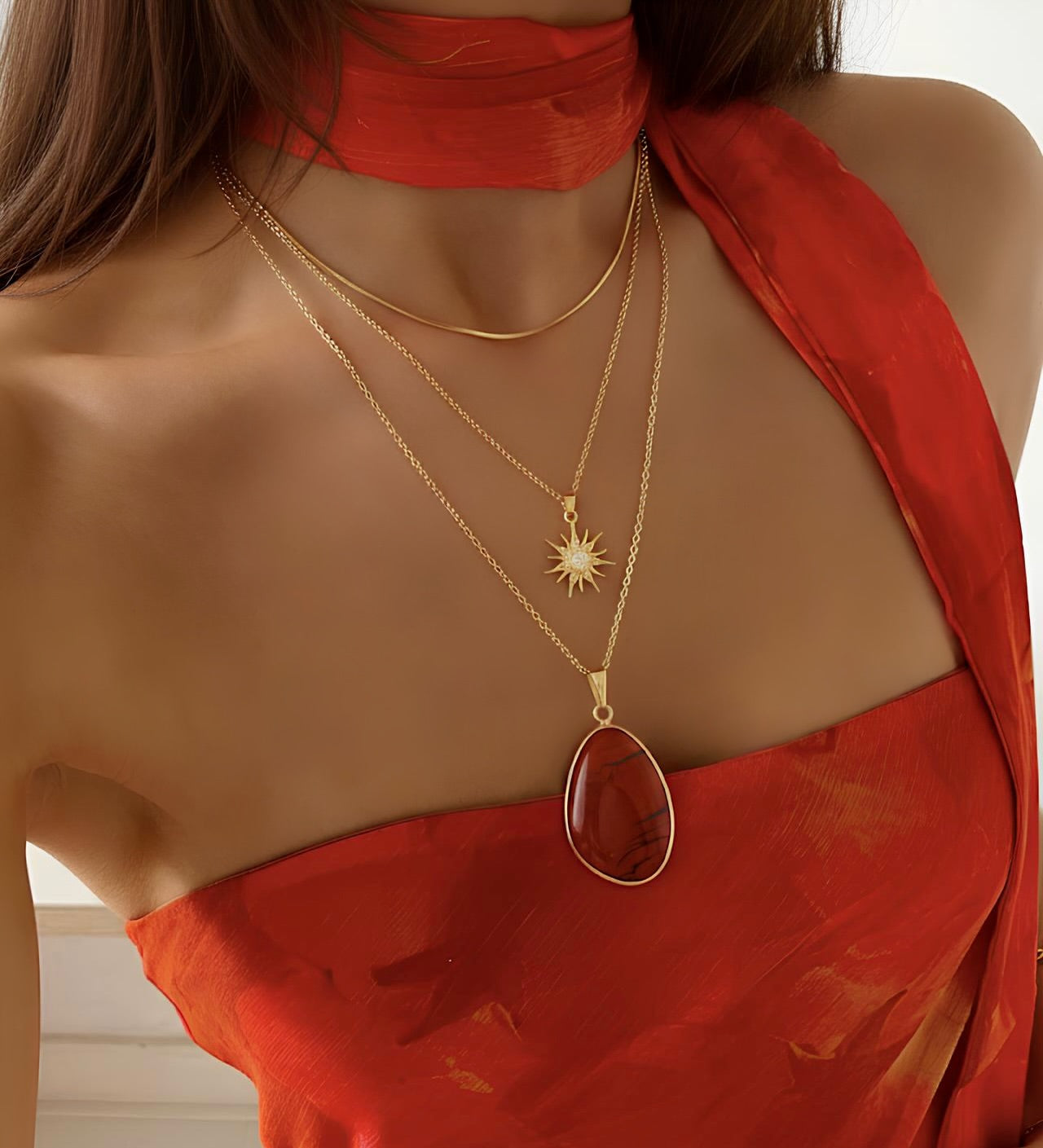 Sienna Red Jasper Necklace