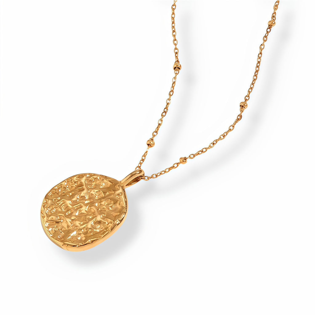 Solar Gold Medaillon Necklace