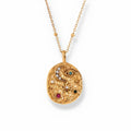 Solar Gold Medaillon Necklace