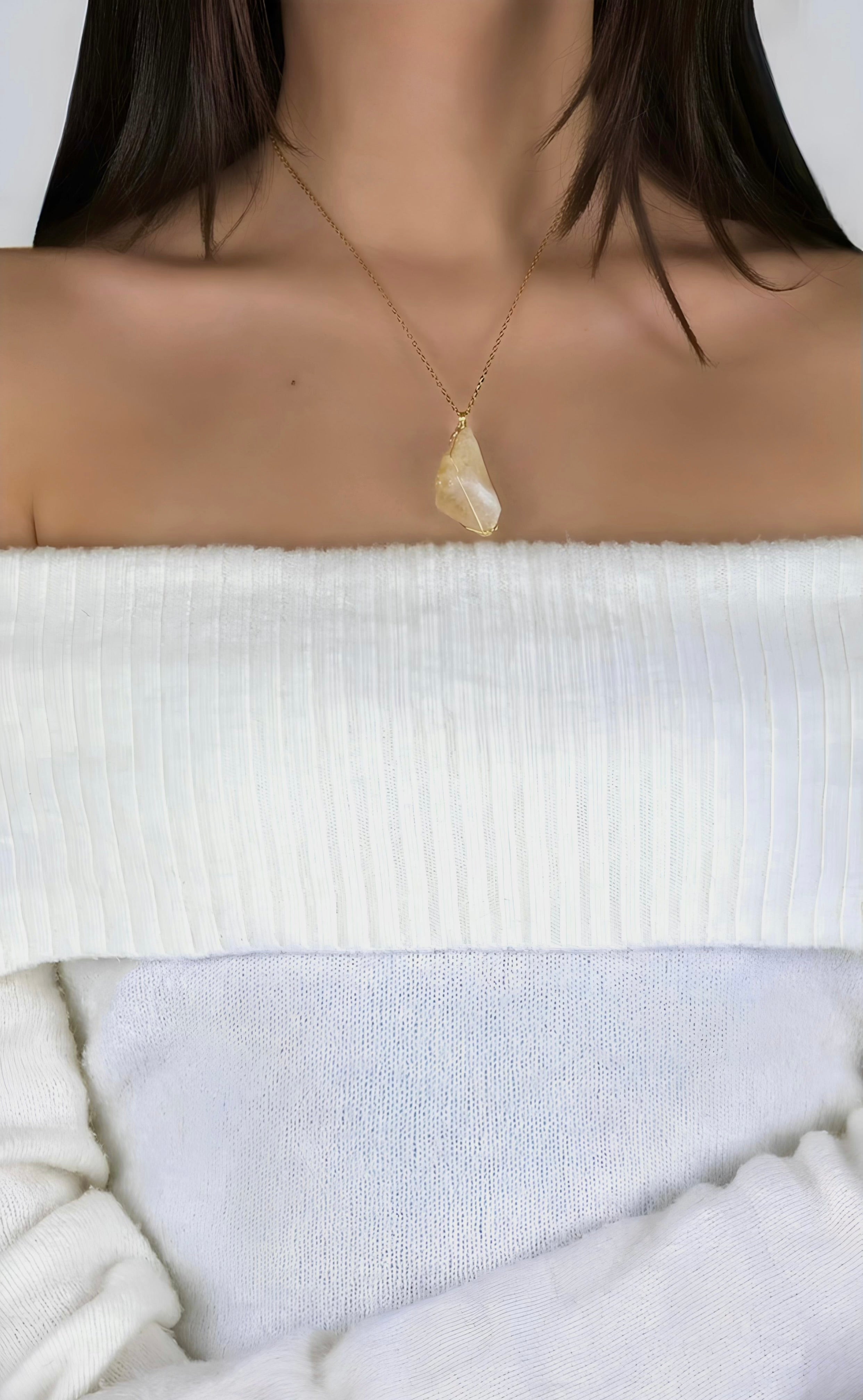 Crudo Citrine Necklace